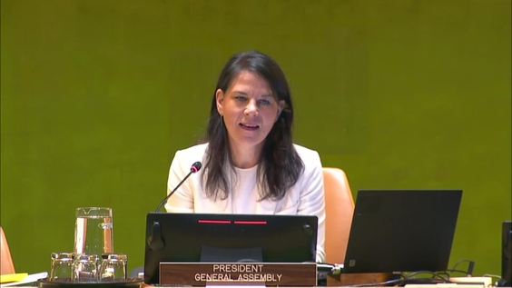 Annalena Baerbock (General Assembly President) on the Informal meeting of the plenary to hear a briefing on the UN80 Initiative - General Assembly, 80th session