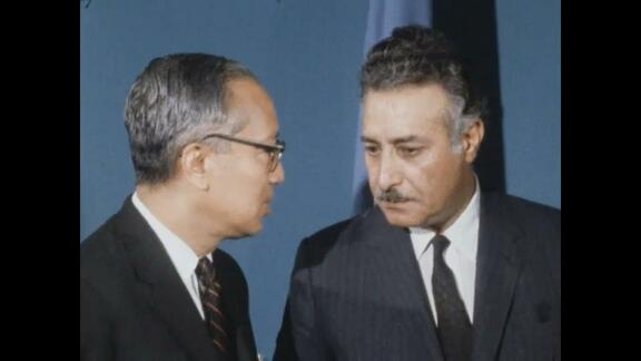 UN Secretary-General U Thant Hosts reception for Aleksei N. Kosyugin