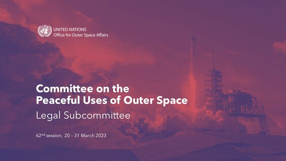 Outer Space: Committee on the Peaceful Uses of Outer Space, Legal Subcommittee, 62nd session, 1037th meeting