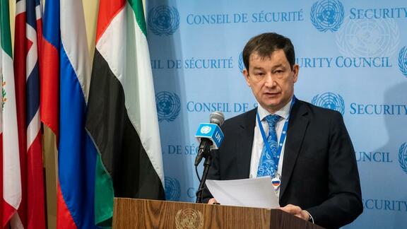 Dmitry Polyanskiy (Russian Federation) on the Programme of Work of the Security Council  other topics - Security Council Media Stakeout