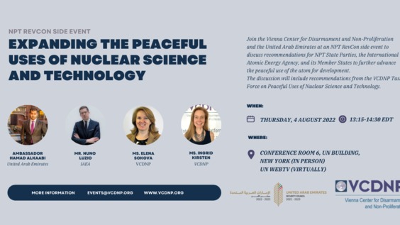 Expanding the Peaceful Uses of Nuclear Science and Technology: VCDNP Task Force Report and Recommendations - Tenth NPT Review Conference Side Event