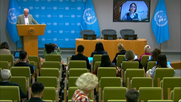 Tess Ingram (UNICEF) on the situation of Child welfare in Gaza