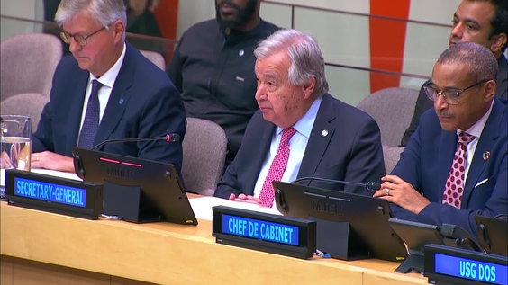 António Guterres (UN Secretary-General) on the UN Woman Police Officer of the Year and UN Military Gender Advocate of the Year ceremonies, the Dag Hammarskjöld Medal - International Day of UN Peacekeepers 2025