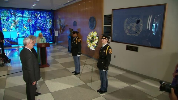 Wreath-Laying Ceremony for 15th Anniversary of Bombing of UN Headquarters in Baghdad