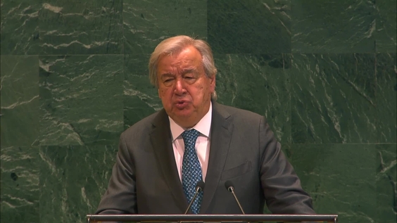 António Guterres (UN Secretary-General) at the 80th plenary meeting - General Assembly, 79th session