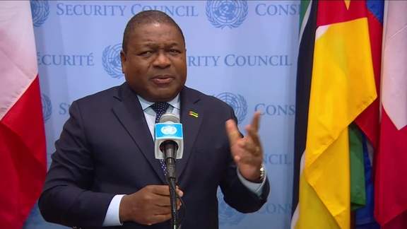 Filipe Jacinto Nyusi (Mozambique) on Peace and Security in Africa - Security Council Media Stakeout