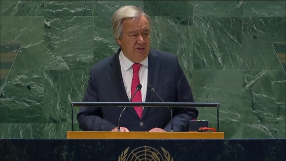 António Guterres (UN Secretary-General) at the General Assembly: 109th Plenary meeting, Closing of the 78th session