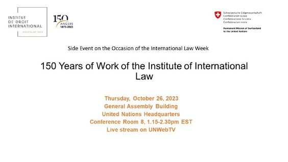 150 Years of Work of the Institute of International Law