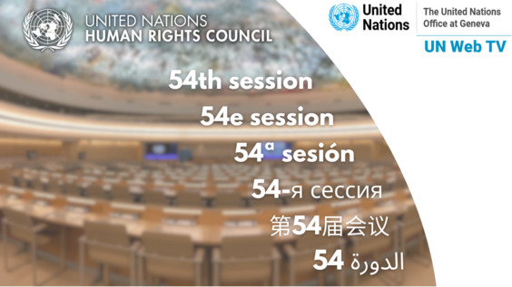 20th Meeting - 54th Regular Session of Human Rights Council