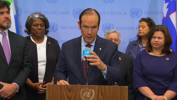 Javier Martínez-Acha Vásquez (Panama) on behalf of several Member States on the situation in Venezuela- Security Council Media Stakeout
