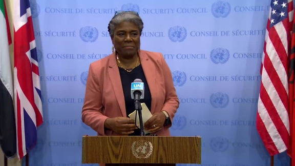 Linda Thomas-Greenfield (United States) on the situation in Sudan- Security Council Media Stakeout