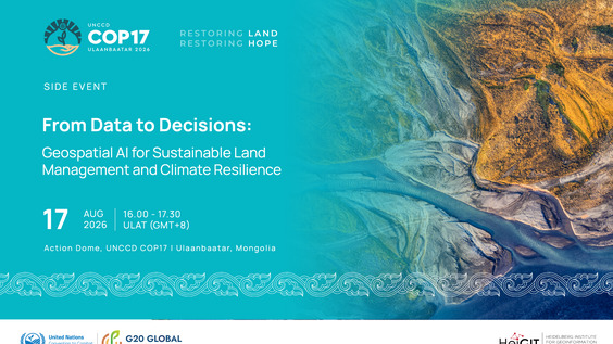 From Data to Decisions: Geospatial AI for Sustainable Land Management and Climate Resilience - Action Dome, UNCCD COP17