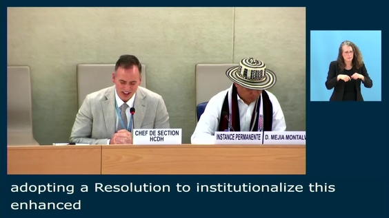 1st Meeting, First Intersessional Meeting on the Participation of Indigenous Peoples - Human Rights Council