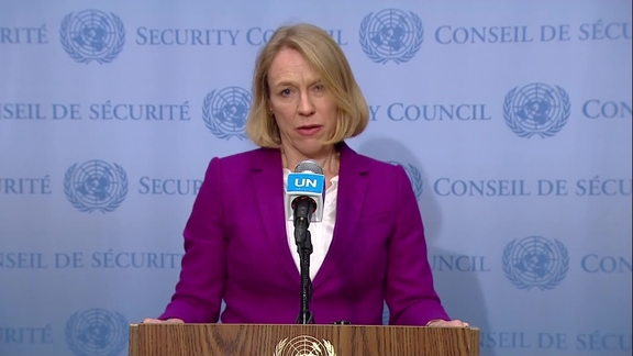 Anniken Huitfeldt (Norway) on the situation in the Middle East- Security Council Media Stakeout