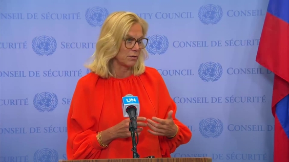 Ms. Sigrid Kaag on the situation in the Middle East - Security Council Media Stakeout