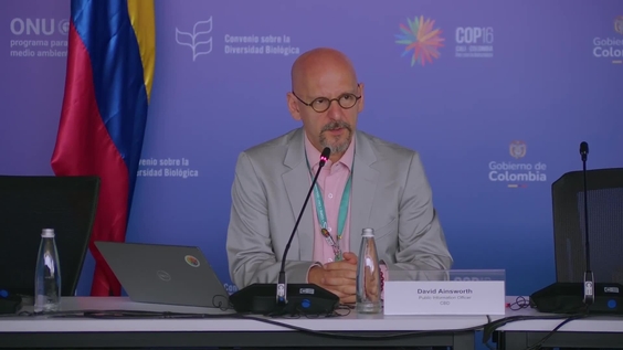Daily Press Briefing hosted by the Secretariat of the Convention on Biological Diversity at COP16.