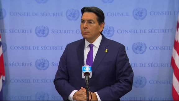 Danny Danon (Israel) on the Middle East and UNRWA - Security Council Media Stakeout