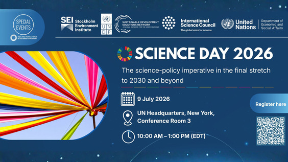 The role of science in accelerating progress towards the Sustainable Development Goals.