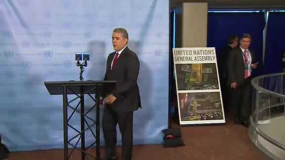 President of Colombia Briefs Press