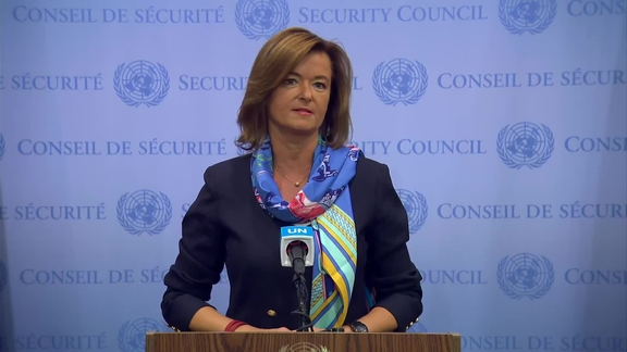 Tanja Fajon (Slovenia) on the Middle East, including the Palestinian question - Security Council Media Stakeout