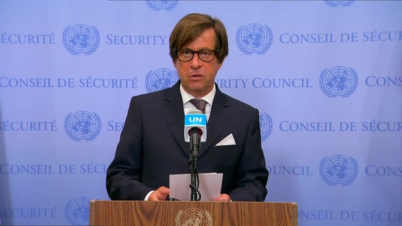 Nicolas de Rivière (France) on the situation in the Middle East - Security Council Media Stakeout
