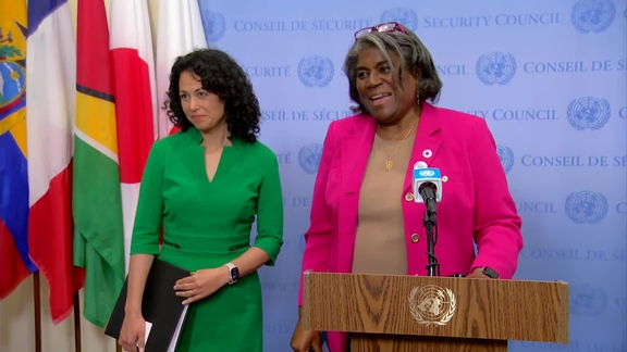 Linda Thomas-Greenfield (USA) on the UNGA Resolution on the International Year of the Woman Farmer - Security Council Media Stakeout