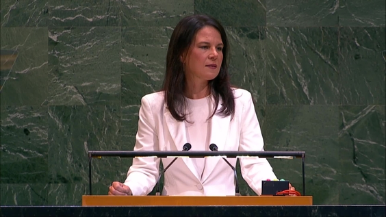Annalena Baerbock (General Assembly President) at the Closing of the 80th Session of the General Assembly - 116th plenary meeting