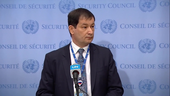 Dmitry Polyanskiy (Russian Federation) on Ukraine- Security Council Media Stakeout