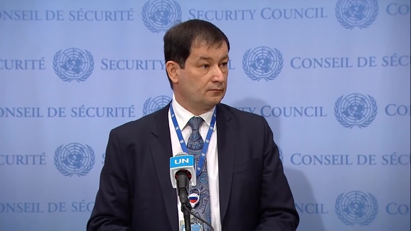 Dmitry Polyanskiy (Russian Federation) on Ukraine - Security Council Media Stakeout