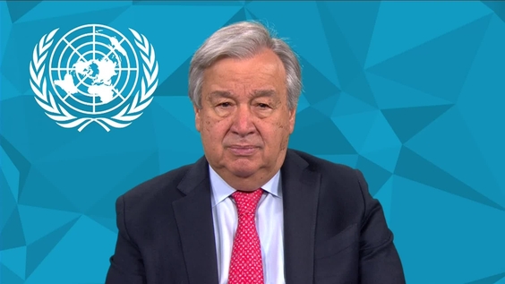 António Guterres (Secretario General) con motivo del Día Mundial de la Libertad de Prensa 2023