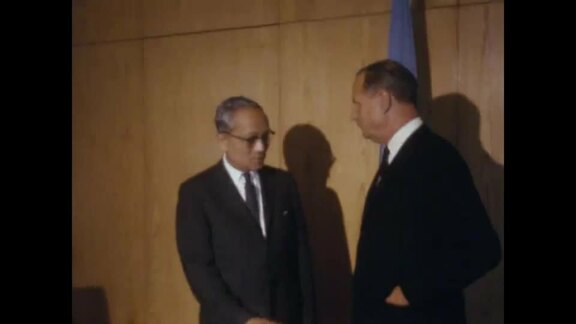 Ambassador Gunnar Jarring Visits UN Headquarters