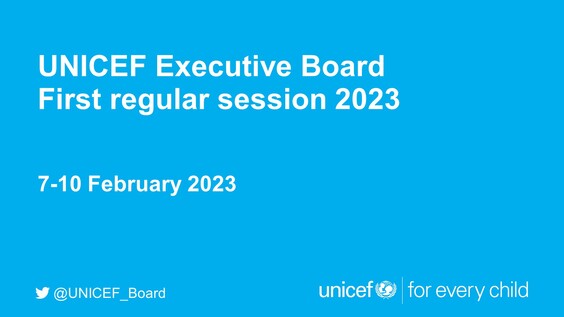 2nd meeting, UNICEF First Regular Session of the Executive Board 2023