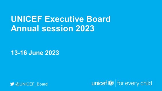 (4th plenary meeting) UNICEF Executive Board, 2023 Annual Session
