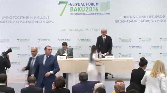 Press Conference (27 April, 2016) - 7th UNAOC Global Forum (25-27 April 2016, Baku, Azerbaijan)