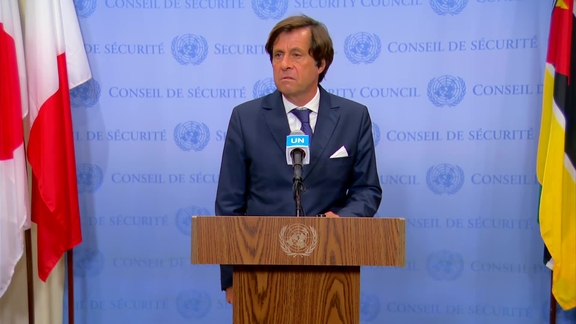 Nicolas de Rivière (France) on the situation in Gaza - Security Council Media Stakeout