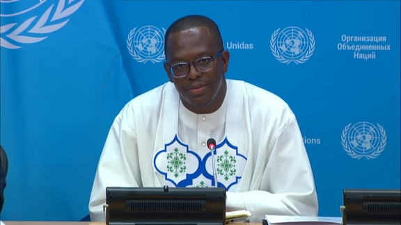 Michael Imran Kanu (Sierra Leone) President of the Security Council for August on the programme of work for the month - Press Conference