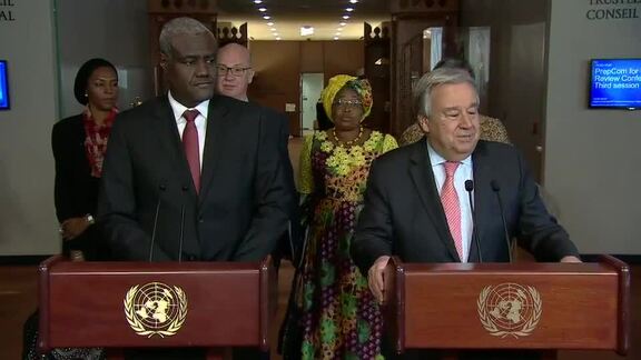 Press Encounter by Secretary-General and Chairperson of African Union Commission
