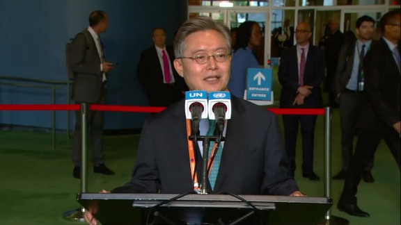 Hwang Joon-kook (Republic of Korea) on the election of the non-permanent members of the Security Council - General Assembly Media Stakeout
