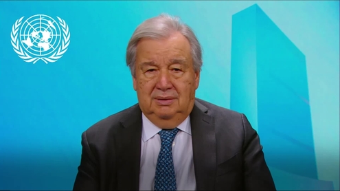 António Guterres (Secretario General) con motivo de la Hora del Planeta 2026
