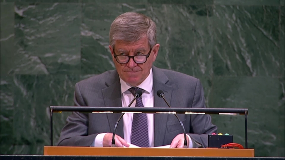 Guy Ryder (USG, on behalf of the UN Secretary-General) at General ...