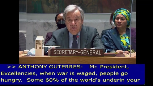 António Guterres (UN Secretary-General) on conflict and food security - Security Council, 9036th meeting