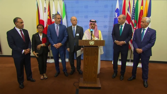 Joint statement delivered by Prince Faisal bin Farhan Al Saud (Saudi Arabia) and the Ministerial Committee on The Situation in the Middle East, including the Palestinian Question - Security Council Media Stakeout