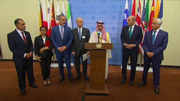 Joint statement delivered by Prince Faisal bin Farhan Al Saud (Saudi Arabia) and the Ministerial Committee on The Situation in the Middle East, including the Palestinian Question - Security Council Media Stakeout