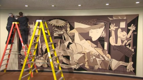 Picasso's Guernica tapestry back at the United Nations