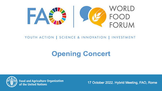 Foro Mundial de la Alimentación 2022: Concierto de apertura