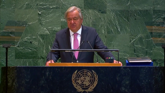 António Guterres (Secretary-General) at the Closing of the 79th Session of the General Assembly - 96th plenary meeting