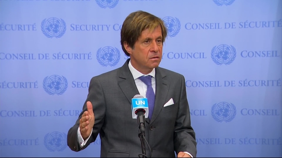Nicolas de Rivière (France) on Middle East and Security Council - Security Council Media Stakeout