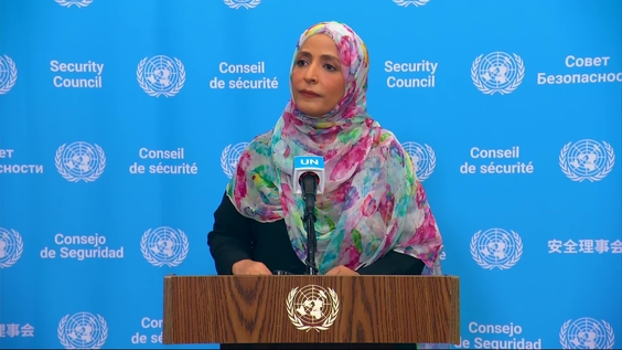 Tawakkol Karman (Yemeni human rights defender) on the situation in the country - Security Council Media Stakeout