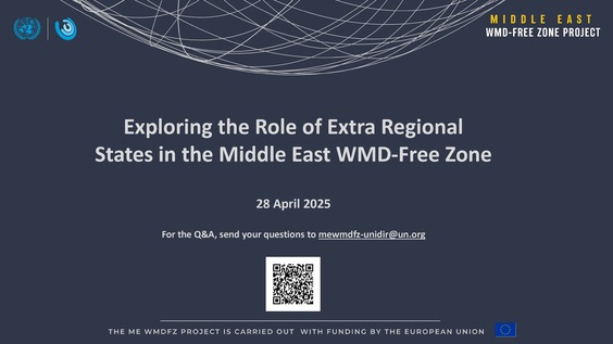 Extra-Regional States and the Middle East WMD-Free Zone