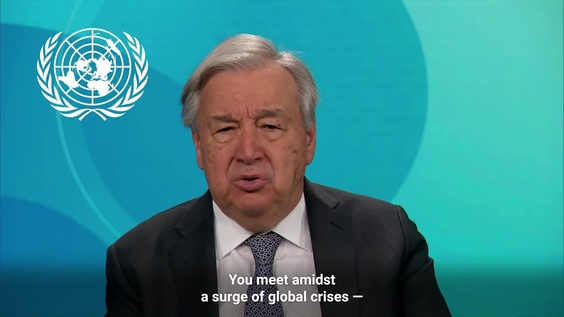 António Guterres (UN Secretary-General) - Video message at the Opening Ceremony of the Thirteenth session of the World Urban Forum (WUF13)